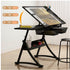 SINDI Adjustable Tilt Tempered Glass Painting Table