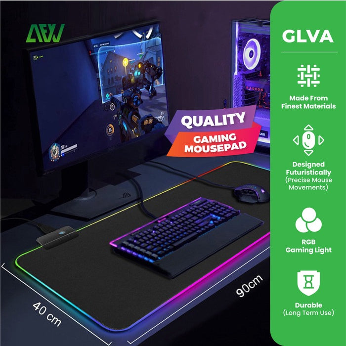 GLVA Gaming Mousepad with Rubber Tabble Pad Overlock DS18 Mouse Pad