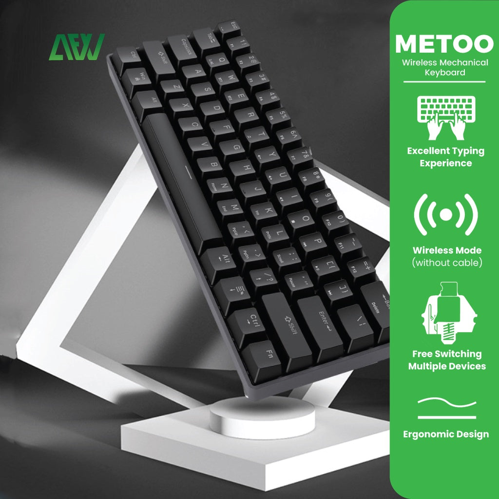 METOO Keyboard Gaming Wireless Mechanical GK61 ALL FOR WORK