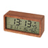 VULCA Wooden Table Clock LED Digital Alarm Clock Wooden Temperature + Date