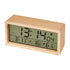 VULCA Jam Meja Kayu LED Digital Alarm Clock Wooden Temperature + Date