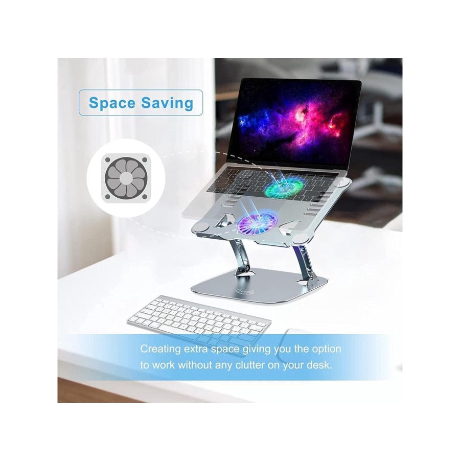 MORALES Laptop Stand Adjustable with Double Fan Aluminum T619