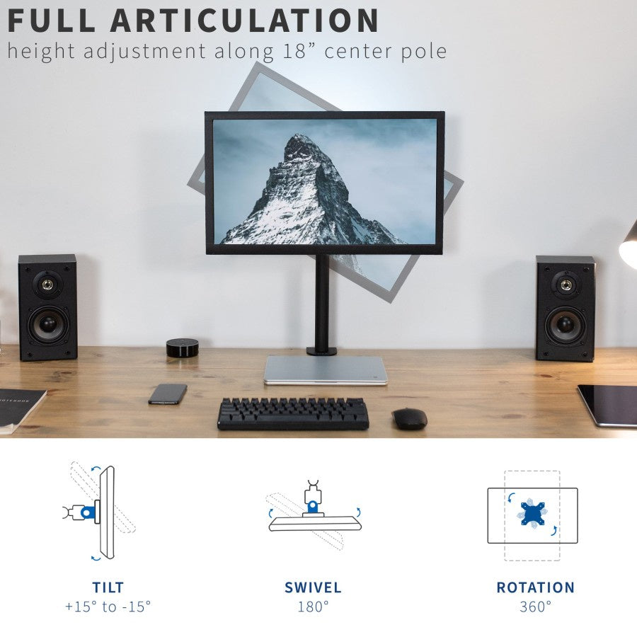 ROKY Bracket Monitor TV Stand Desk Clamp Single Arm Desk Mount