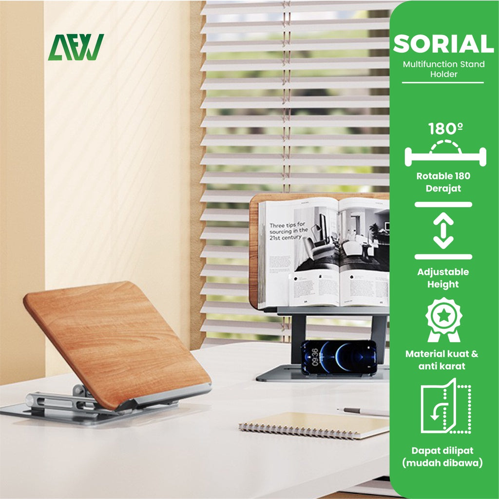 SORIAL Multifunction Stand Holder Foldable Dudukan Laptop/Notebook AFW