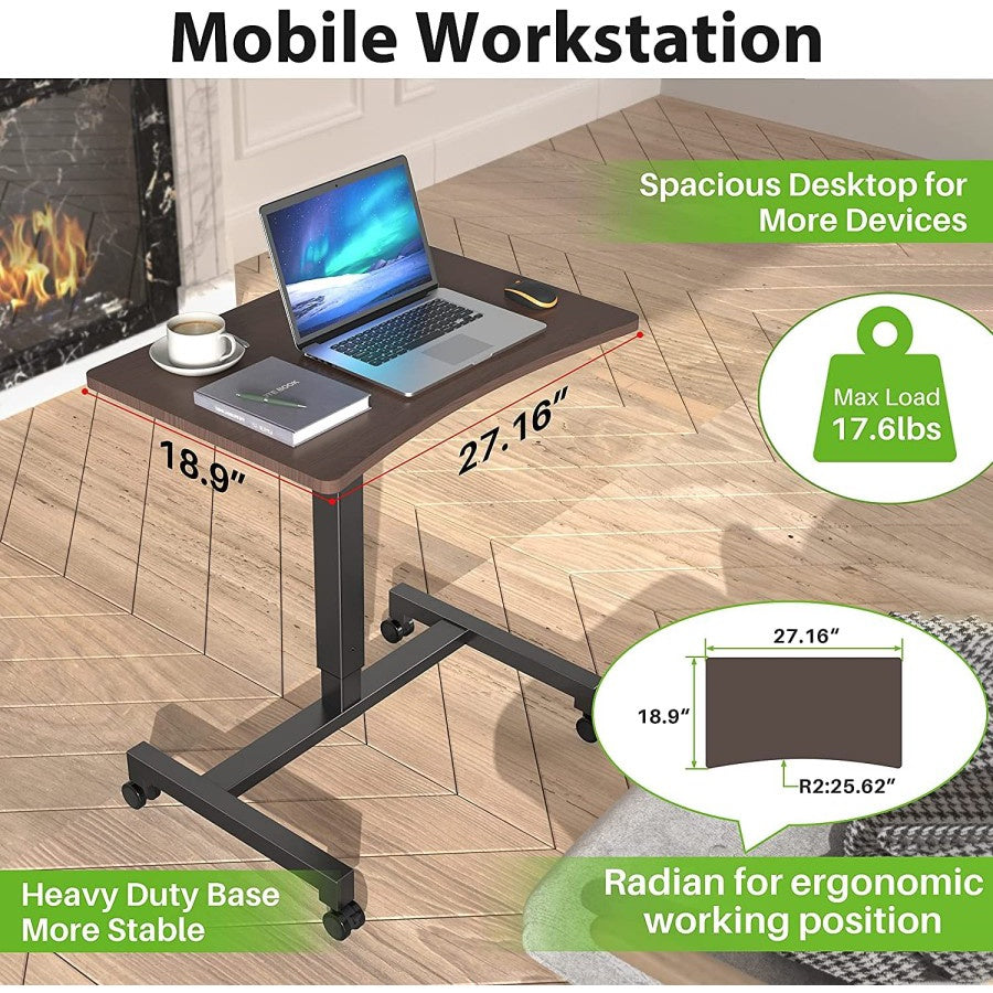 DYVON Standing Desk Portable Meja Laptop Belajar Portable Meja Roda