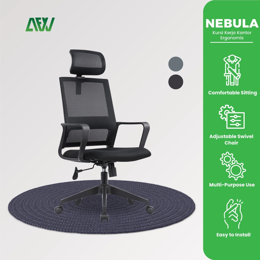 NEBULA Kursi Kerja Kantor Ergonomis Working Chair ALL FOR WORK