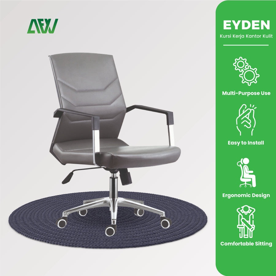 EYDEN Kursi Kantor Kursi Meeting Kulit Kursi Kerja Ergonomis Direktur ALL FOR WORK