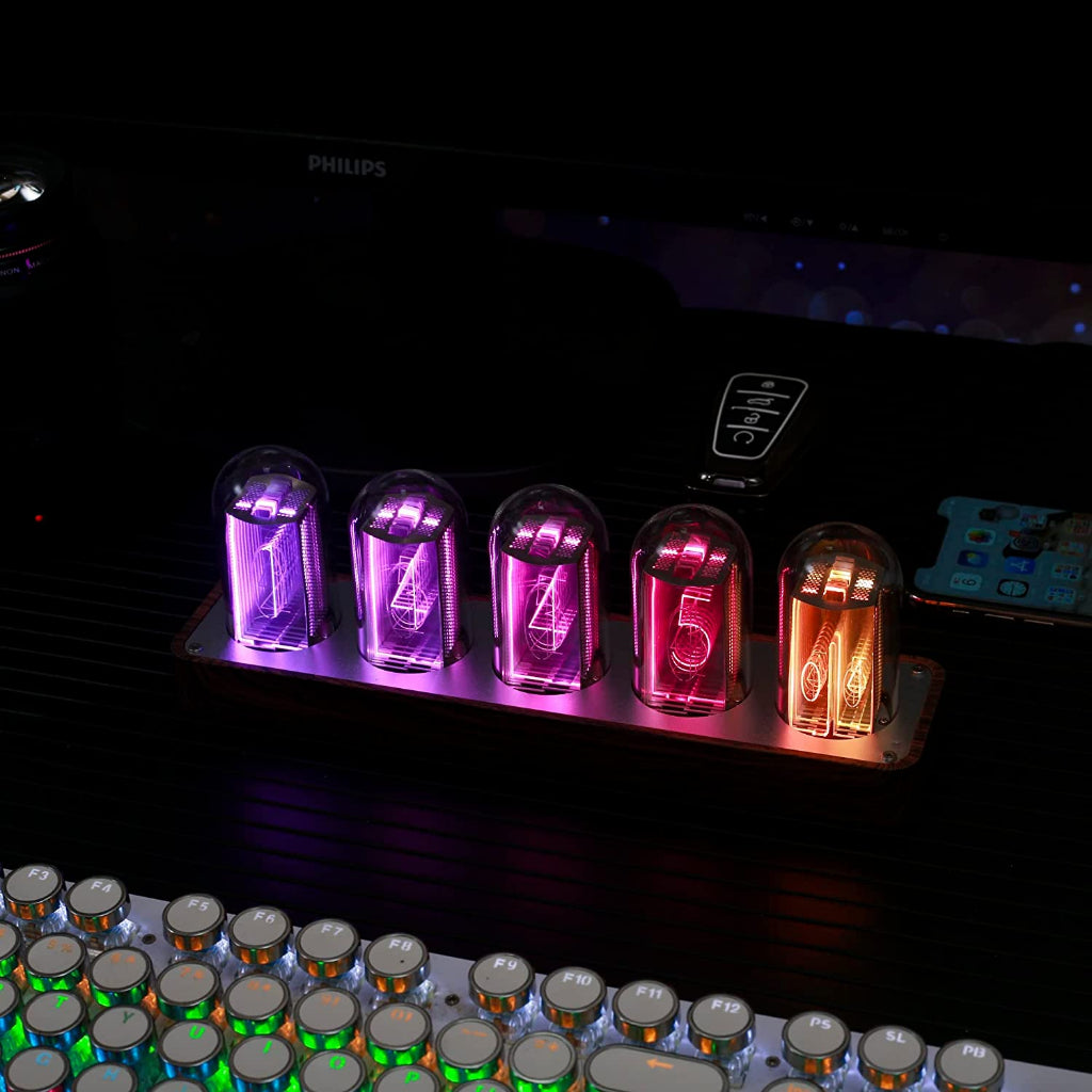 ORIENT Jam Meja Digital Retro LED Clock Minimalist Jam RGB Nixie