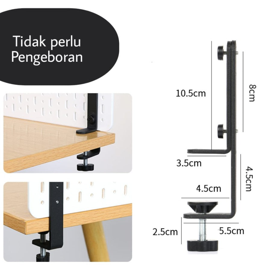 KLEVE Pegboard Perforated Board Clamp on Perforated Board Storage Rack