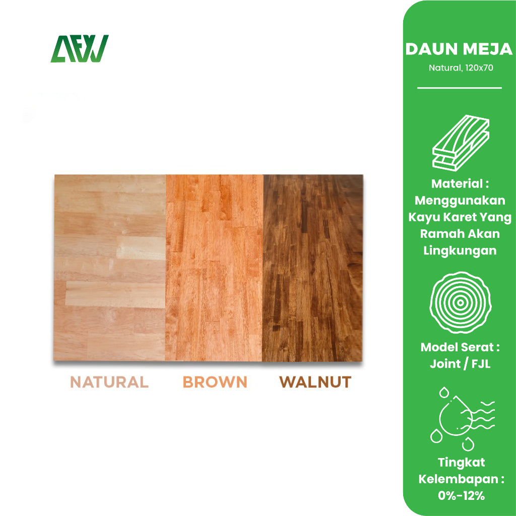 Daun Meja FJL Rubberwood For Standing Electric Desk Solid Material AFW