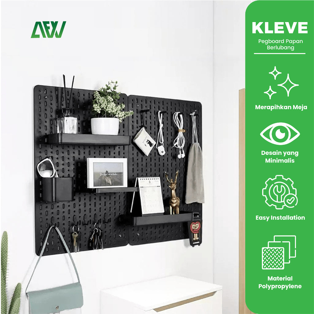 KLEVE Pegboard Perforated Board Clamp on Perforated Board Storage Rack