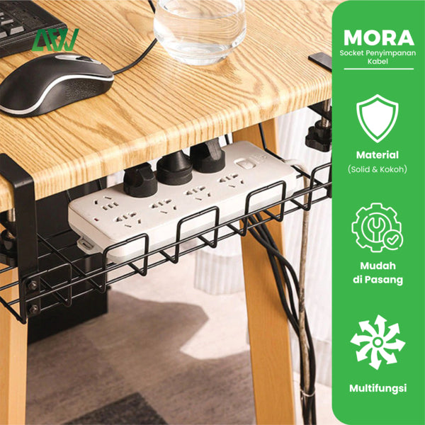 MORA Desk Organizer Cable Management Rak Penyimpanan Kabel ALL FOR WORK