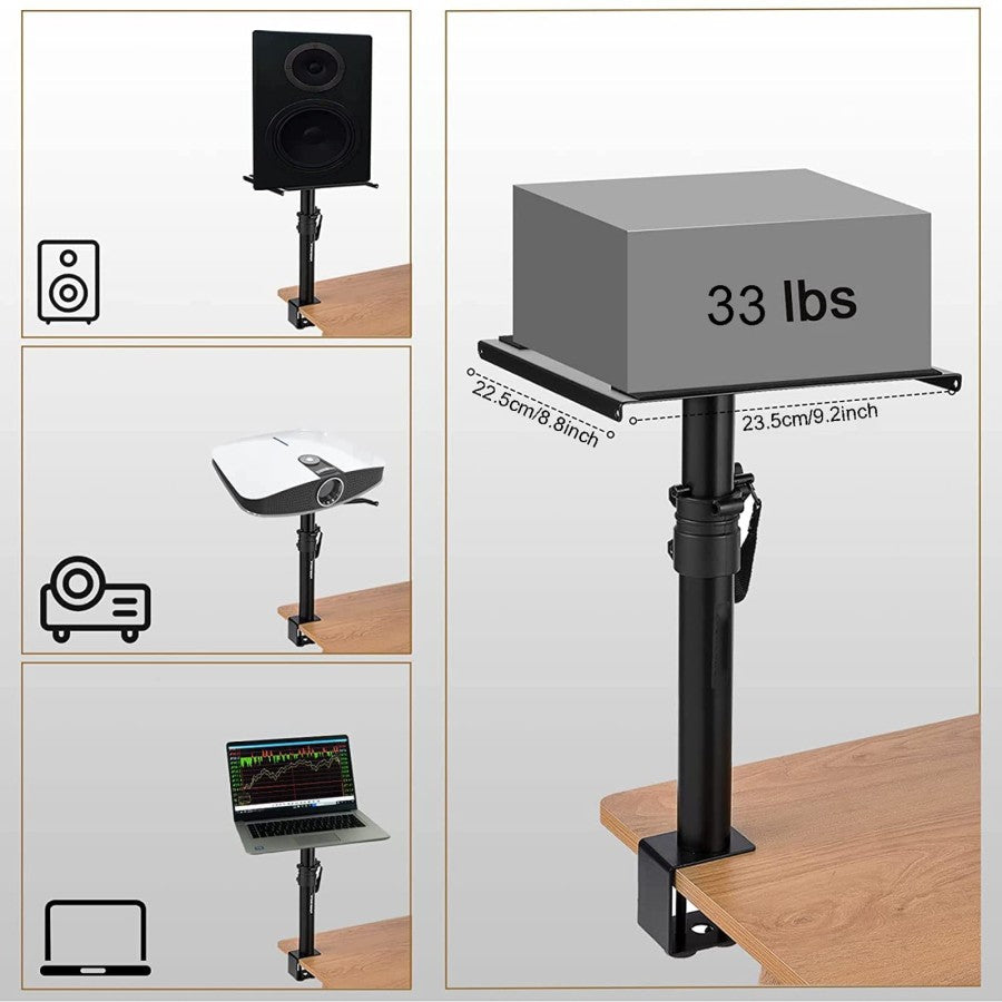 VONDY Stand Speaker Tripod Speaker Clamp On Universal Speaker Bracket