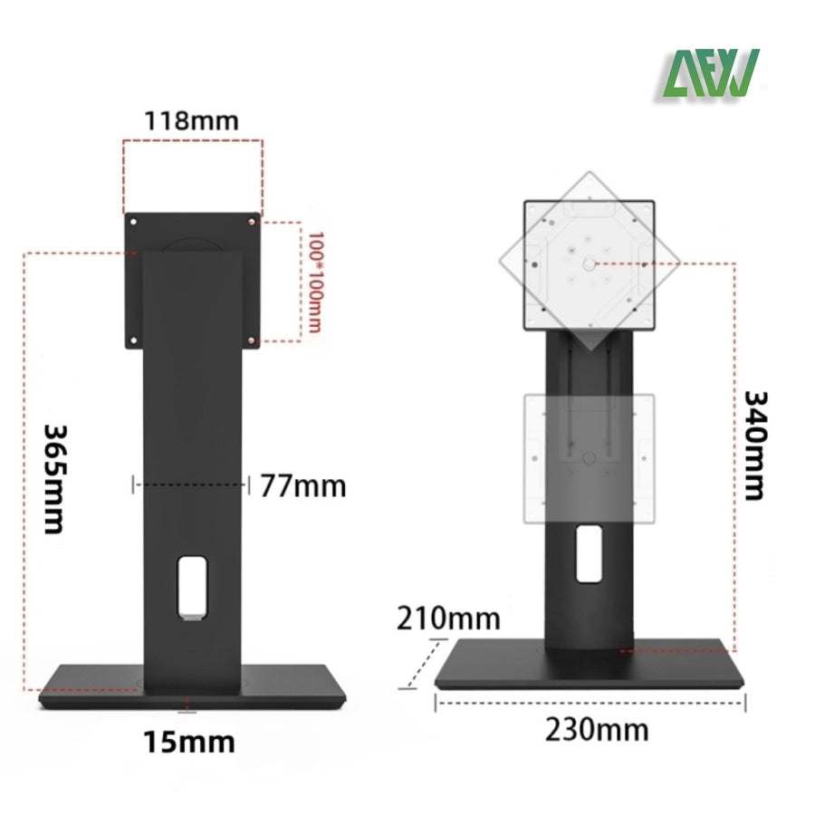 NIQLO Stand Bracket TV Monitor Braket LED LCD Rotate Swivel