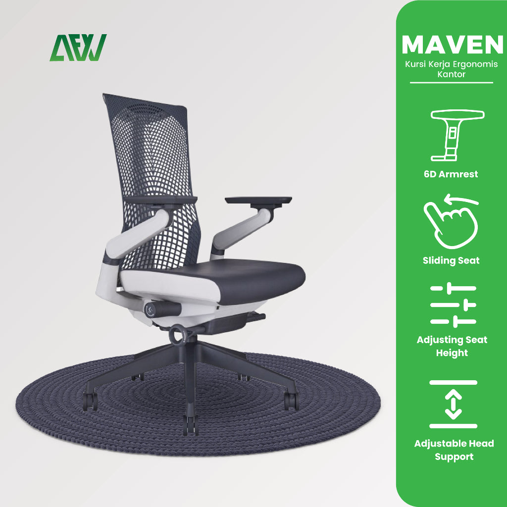 MAVEN Kursi Kerja Ergonomis Kantor Ergonomic Working Chair