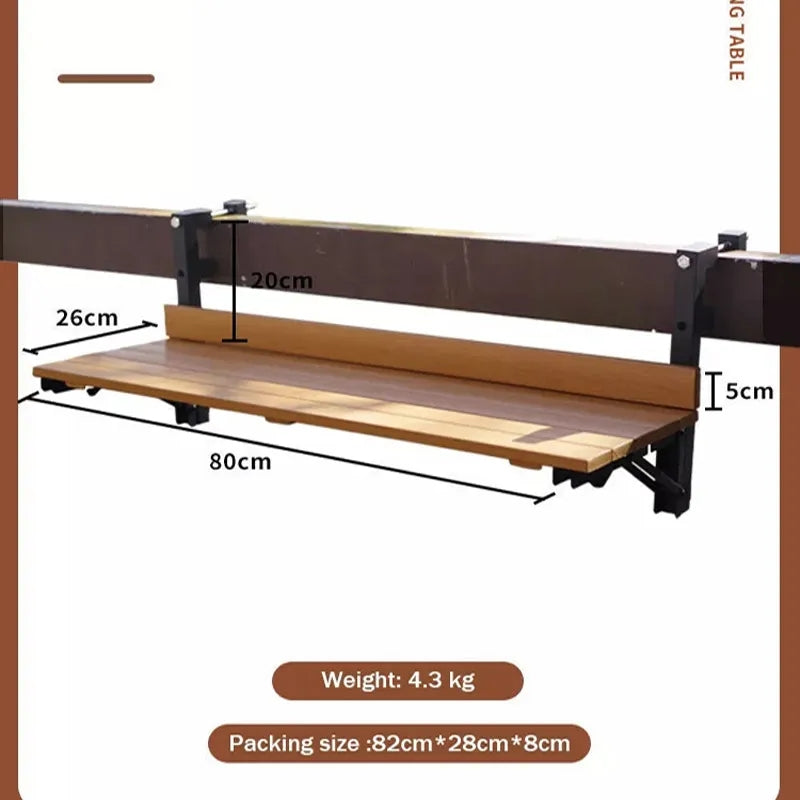 RALLY Meja Makan Lipat Balkon Meja Kerja Gantung Coffee Table Clamp On