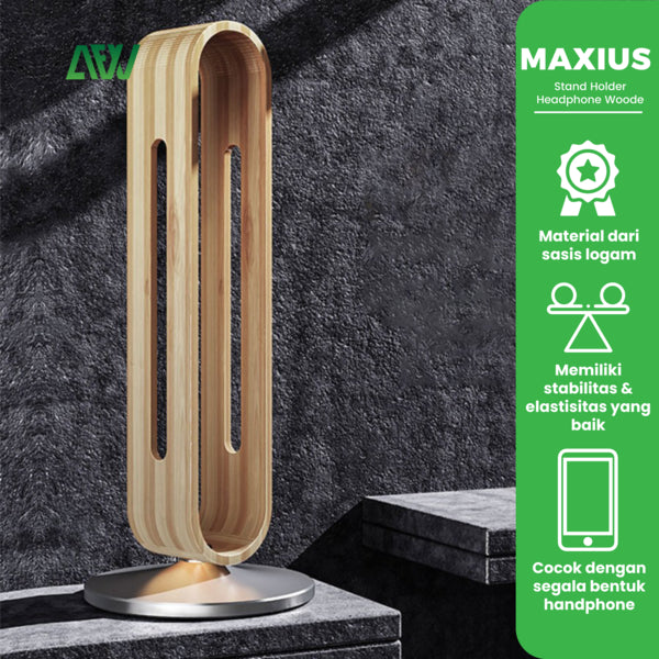 MAXIUS Stand Holder Headphone Wooden Headset Bracket Gantungan Headset