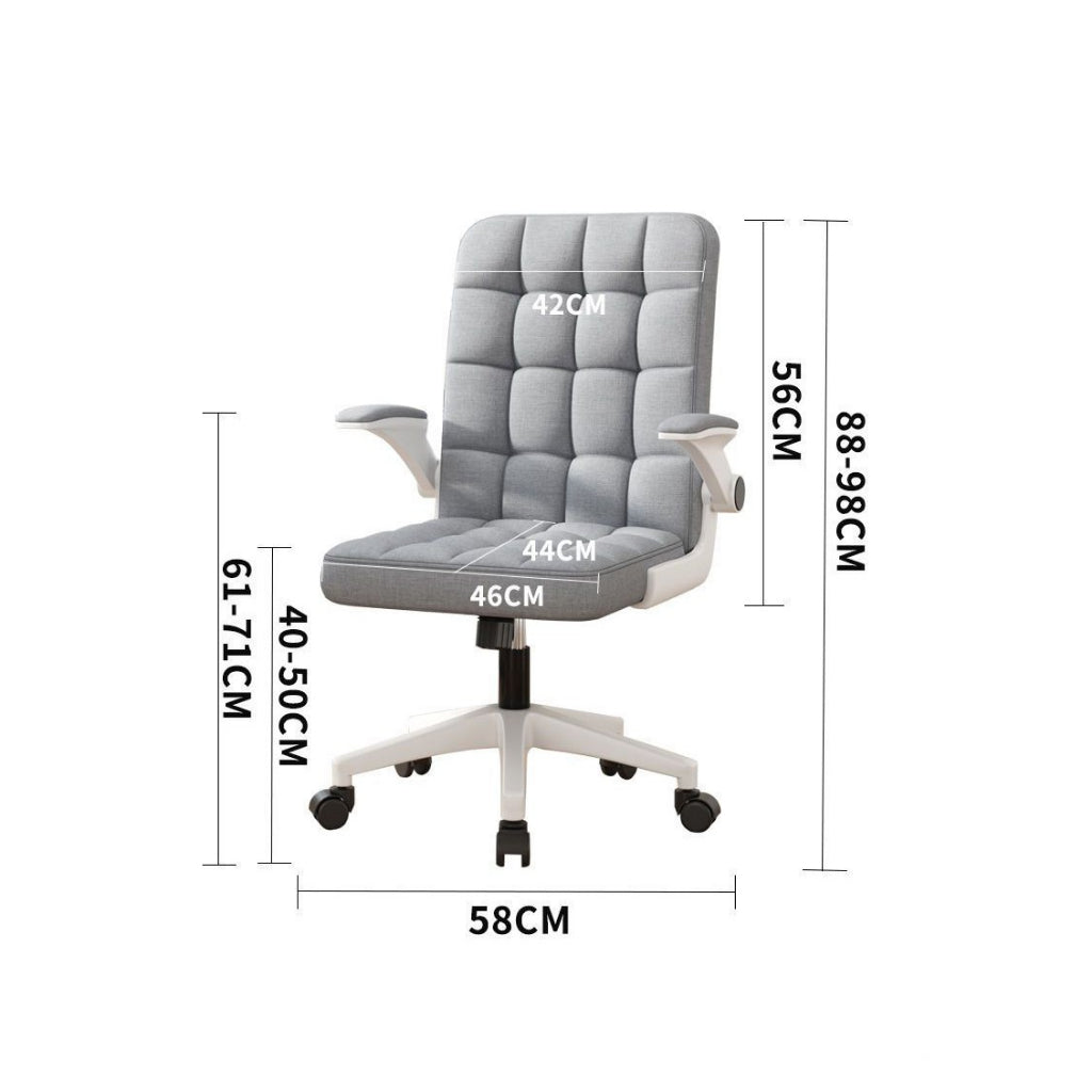 DERBY Kursi Kerja Sofa Fabric Office Nylon Student Chair Comfortable