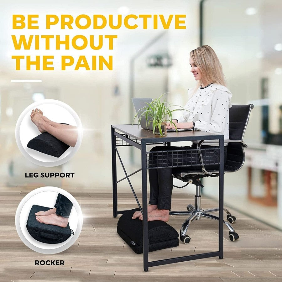 SANWA Foot Rest Ergonomic Footrest Under Desk Foot Rest Pillow