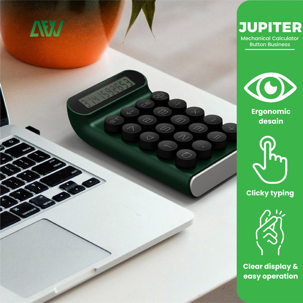 JUPITER Mechanical Calculator Button Business Office Digital Ergonomis