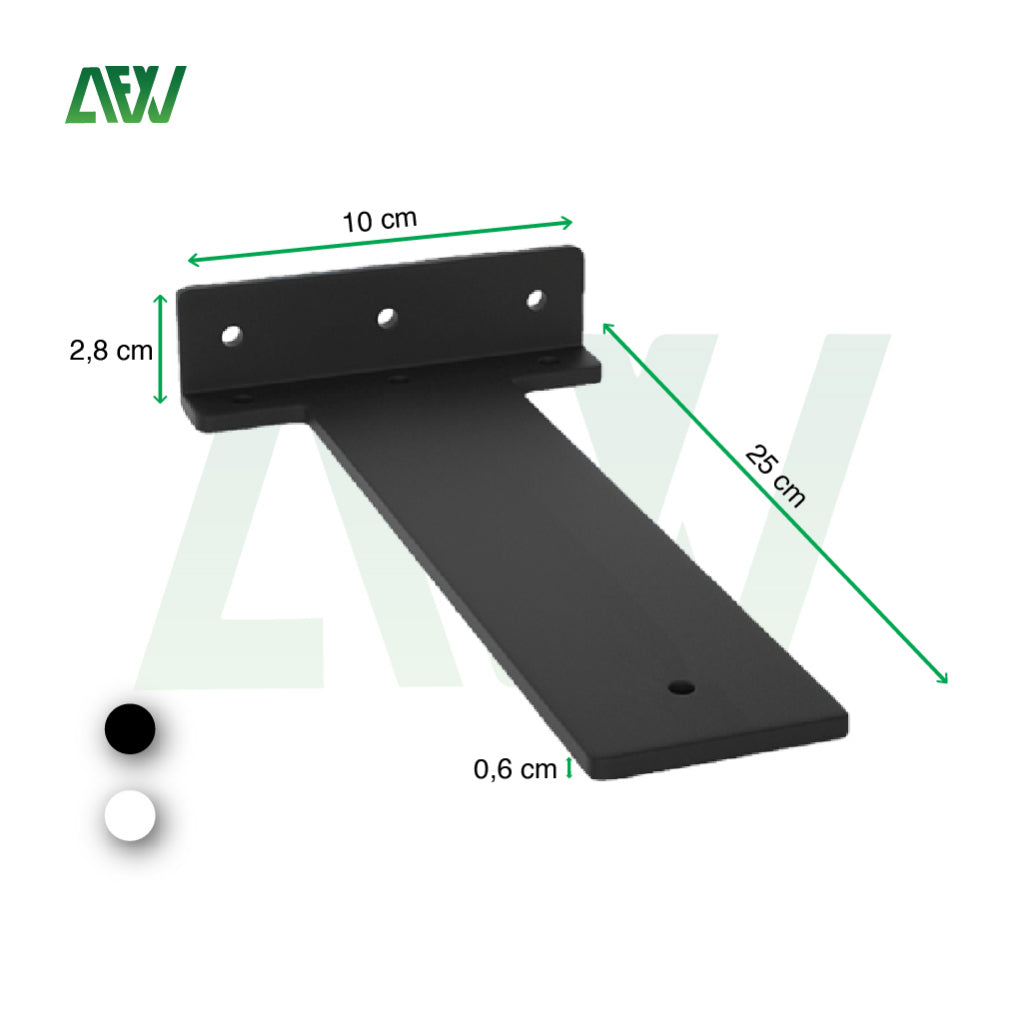 MOUNT Invisible Rak Alas L Shaped Besi Wall Load Bearing Support Frame