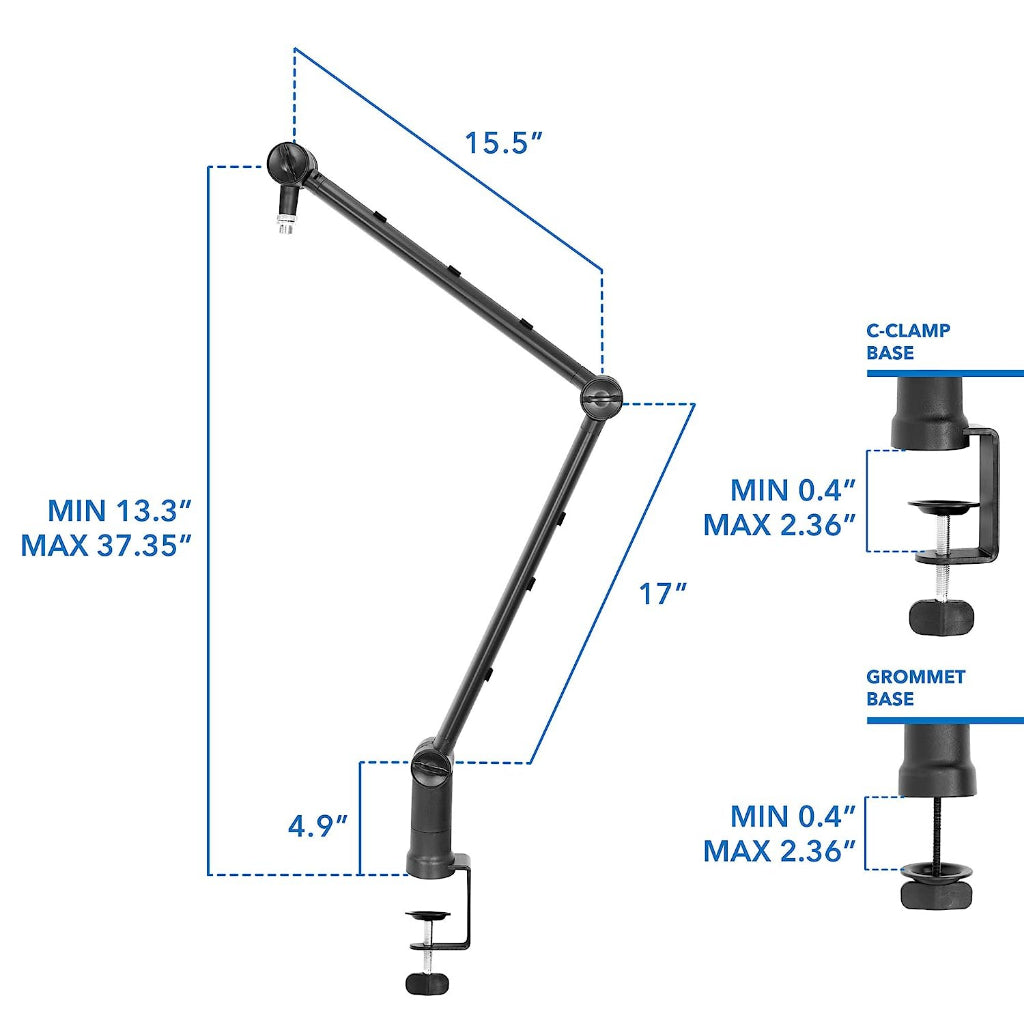 MAX Stand Mic Meja Jepit Holder Microphone Boom Arm Microphone Suspens