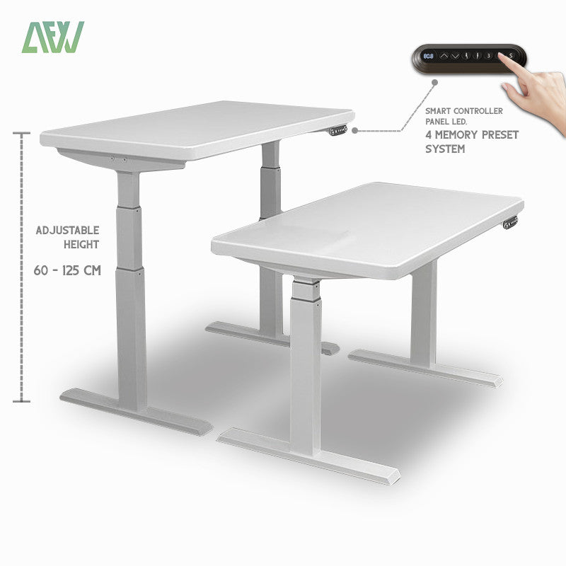 Kaki Meja Elektrik Adjustable Electric Working Gaming Desk ALL FOR WORK - DUAL DESK 3888