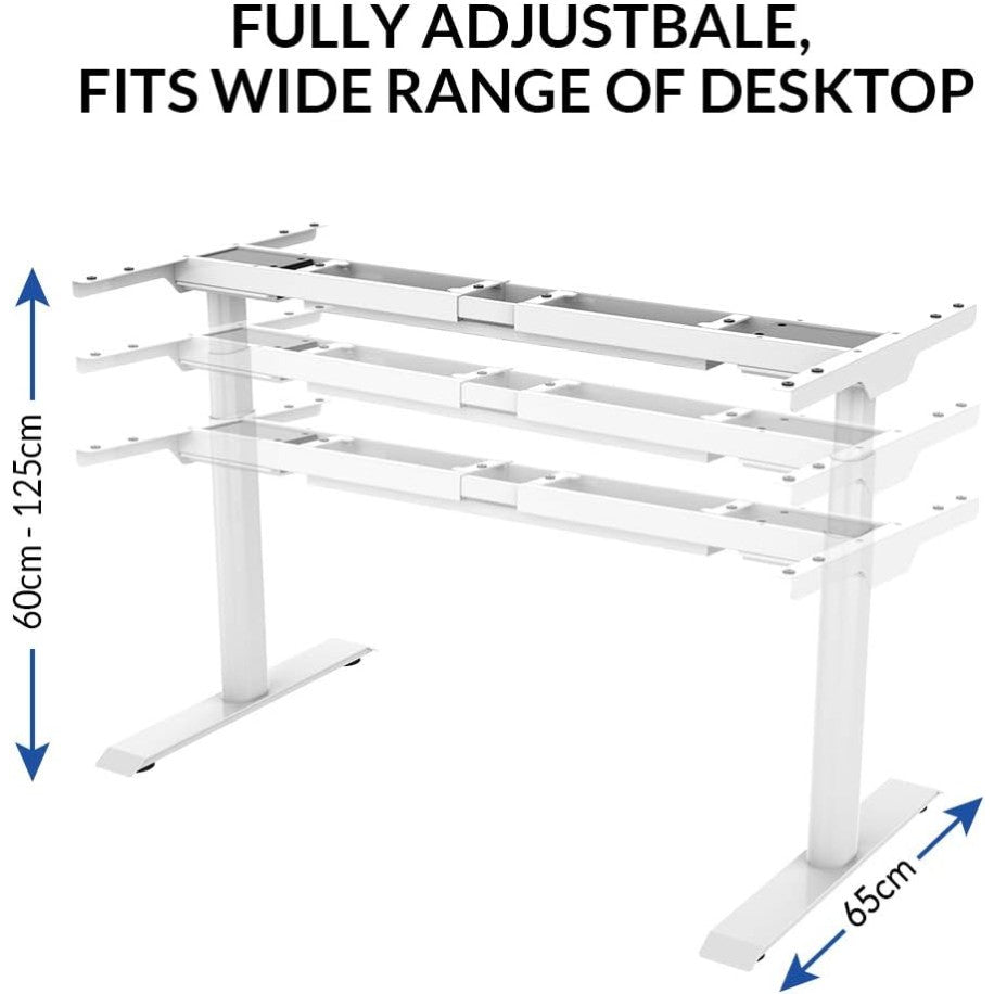 Kaki Meja Elektrik Adjustable Electric Working Gaming Desk ALL FOR WORK - DUAL DESK 3888