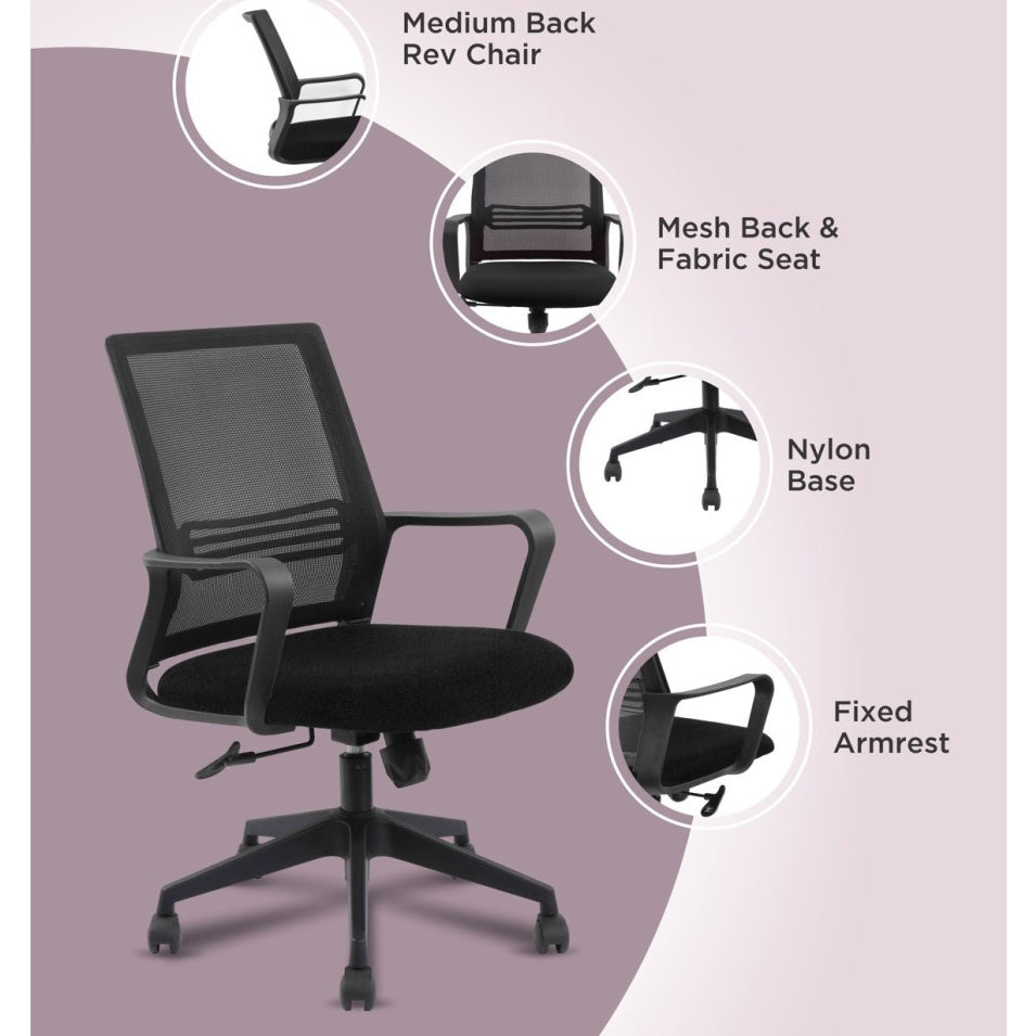 XAVIER Black Ergonomic Partition Staff Gaming Chair Office Work Chair