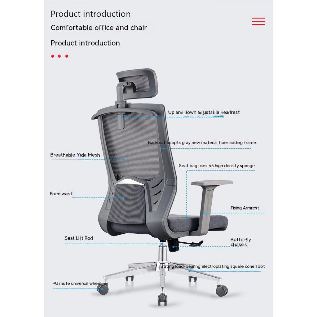 DETROIT Kursi Kerja Kantor Ergonomis Office Chair Staff ALL FOR WORK