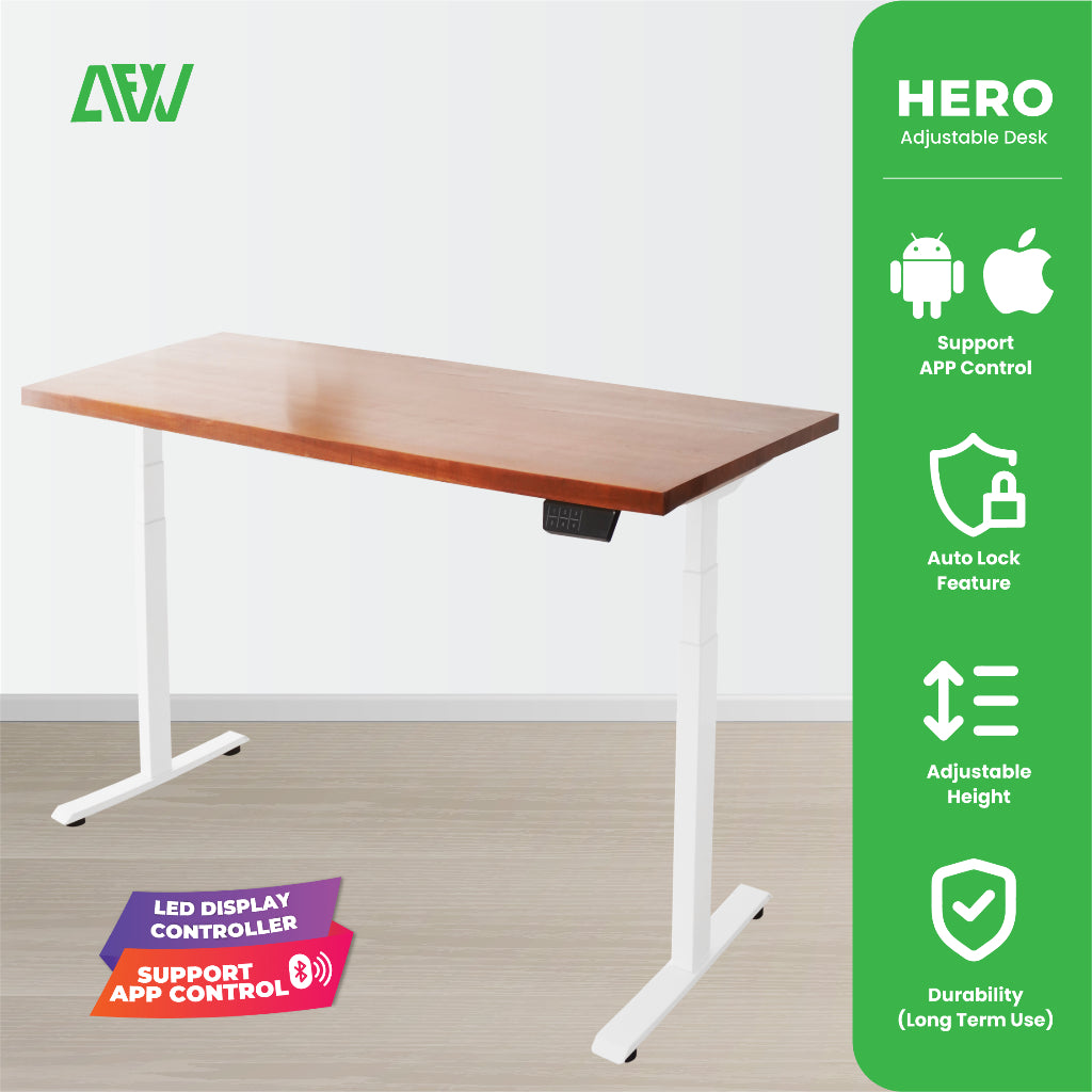 HERO Standing Desk Meja Electric Adjustable Apps Control Working Desk