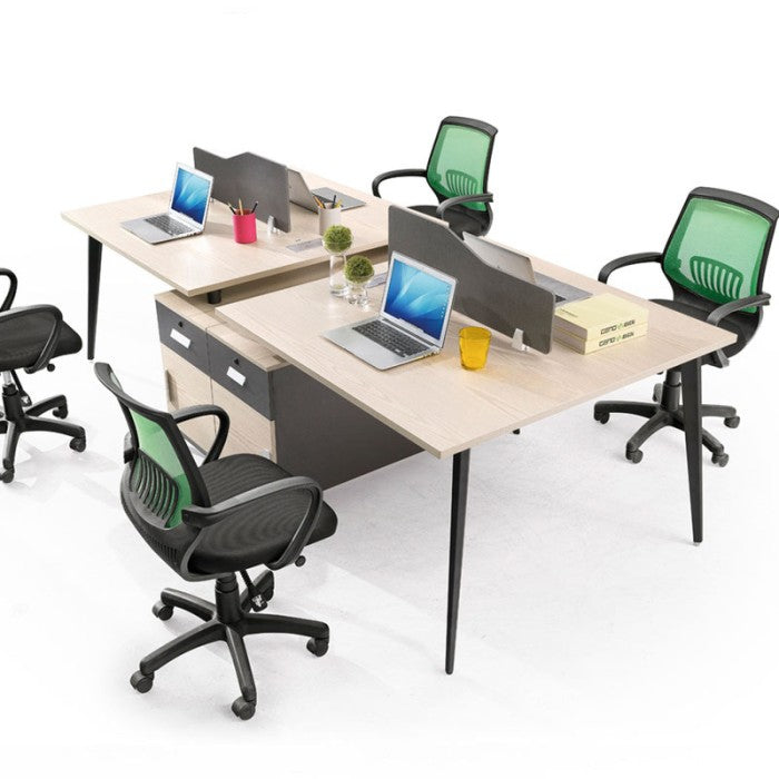 Single Staff Workstation Bench Meja Kerja GENOA Office Desk Screen AFW