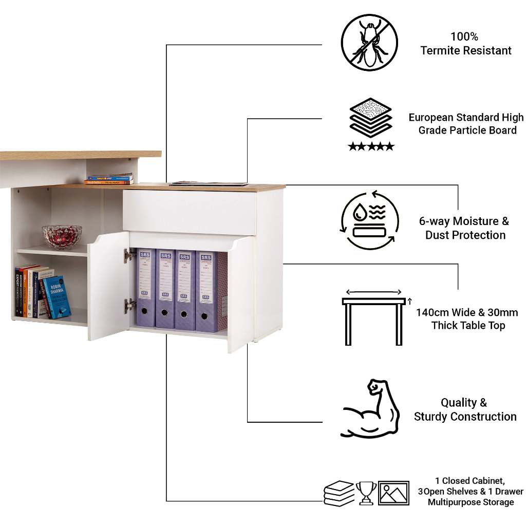 Study Desk Director's Desk Letter L LECCE Minimalist AFW Office Desk