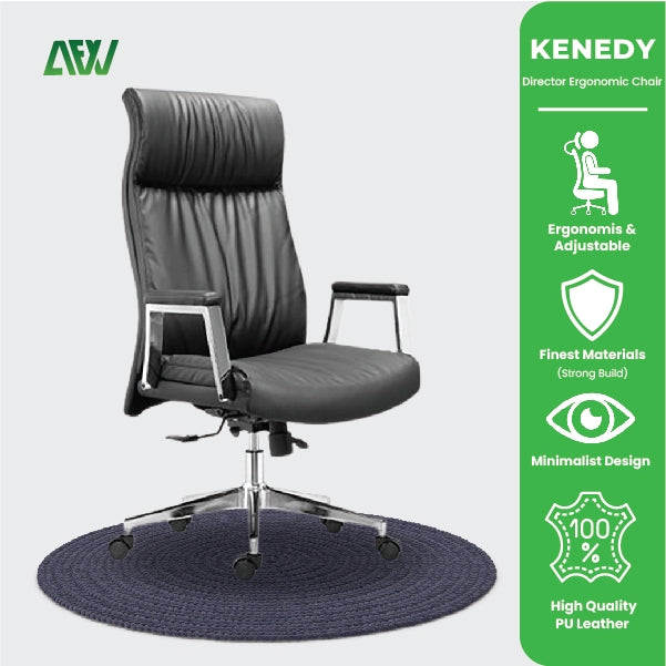 KENEDY Director's Office Chair Leather Work Chair Boss Director Chair