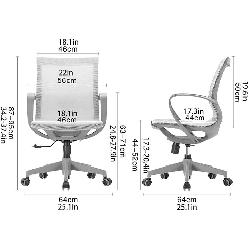 WILLOW Kursi Kantor Ergonomis Kursi Kerja Staff Office Chair Fullmesh