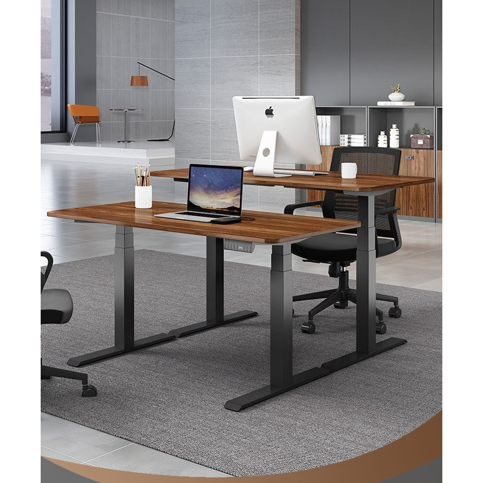 Kaki Meja Elektrik Adjustable Electric Working Gaming Desk ALL FOR WORK - DUAL DESK 3888