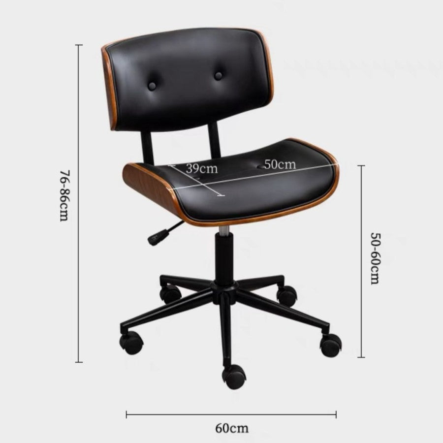 Wooden Work Chair Minimalist Office Chair Wooden Office Chair ALVARO