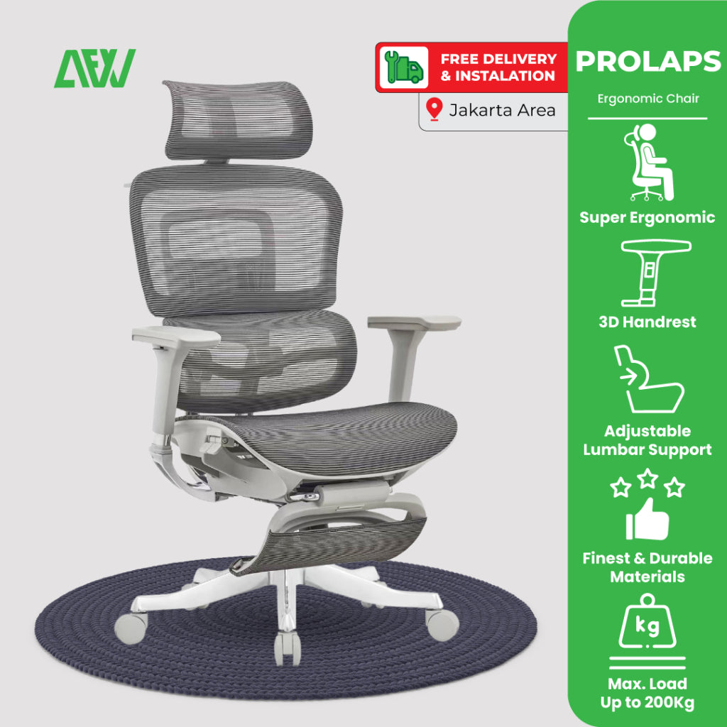 Kursi Kerja Ergonomis Working Office Chair PROLAPS Footrest Ergonomic