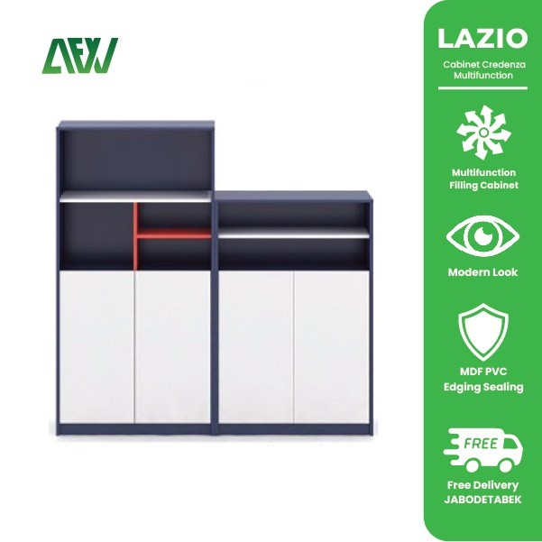 Lemari Rak Nakas Kantor Serbaguna Home Office Furniture LAZIO Cabinet