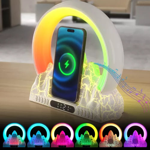 ROKU Wireless Charger Lamp Alarm Clock Apps Bluetooth Atmoshphere 2024