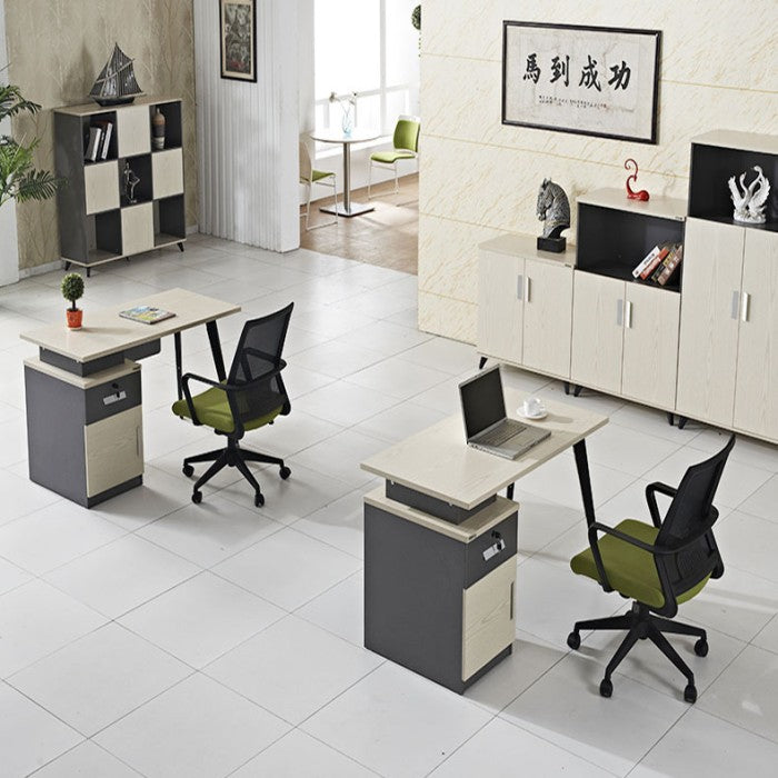 Single Staff Workstation Bench Meja Kerja GENOA Office Desk Screen AFW