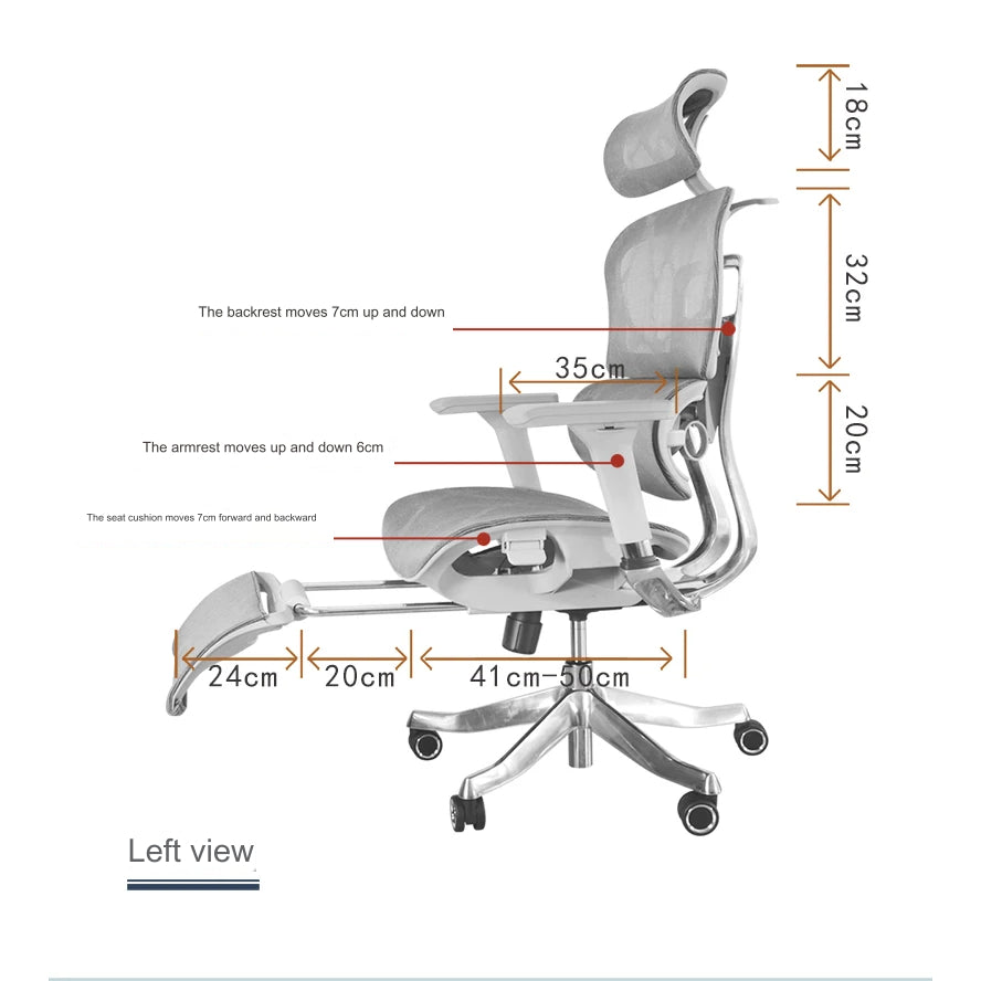 Kursi Kerja Ergonomis Working Office Chair PROLAPS Footrest Ergonomic