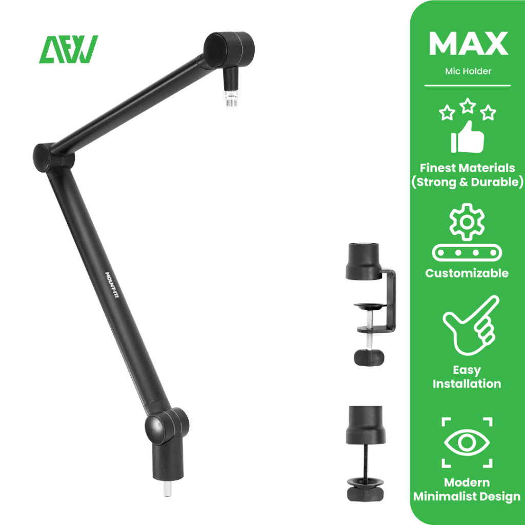 MAX Stand Mic Meja Jepit Holder Microphone Boom Arm Microphone Suspens