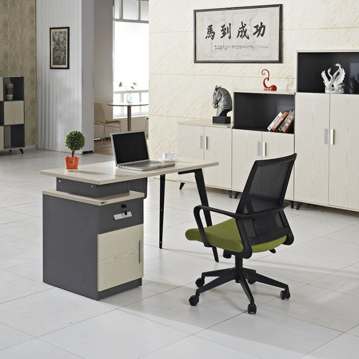 Single Staff Workstation Bench Meja Kerja GENOA Office Desk Screen AFW