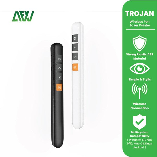 TROJAN Laser Pointer Wireless Pen Pointer Presentation Pen Cursor 2.4GHz