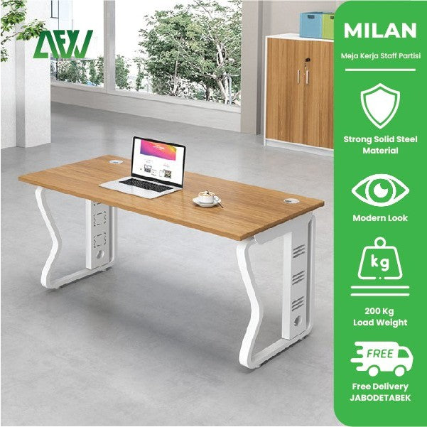 Meja Kerja Staff Partisi / Single Workbench Meja Kantor MILAN Desk ...