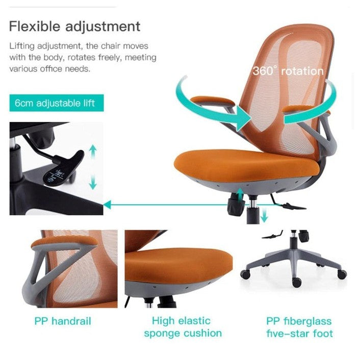 SEATZO Kursi Kerja Kantor Ergonomic Office Chair Lumbar Support