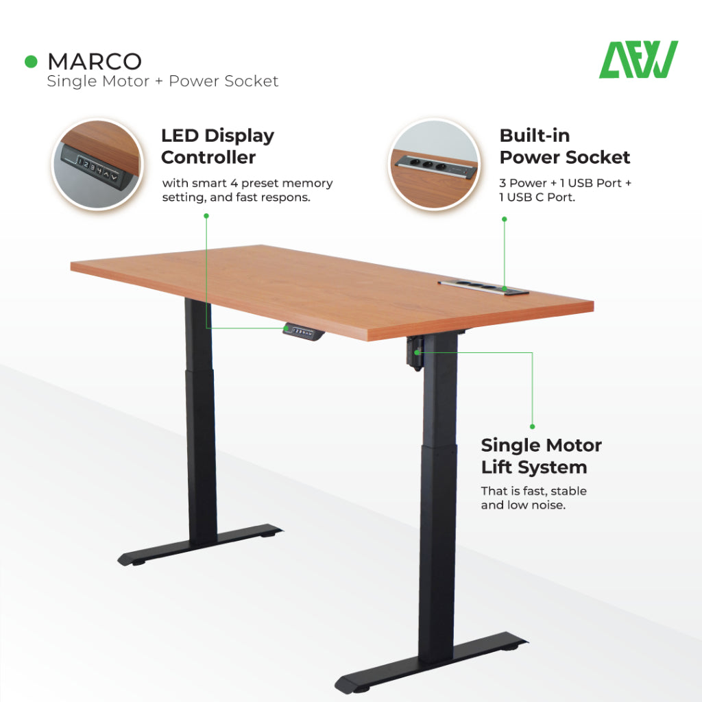 Meja Kerja Elektrik Meja Adjustable Standing Desk MARCO AFW