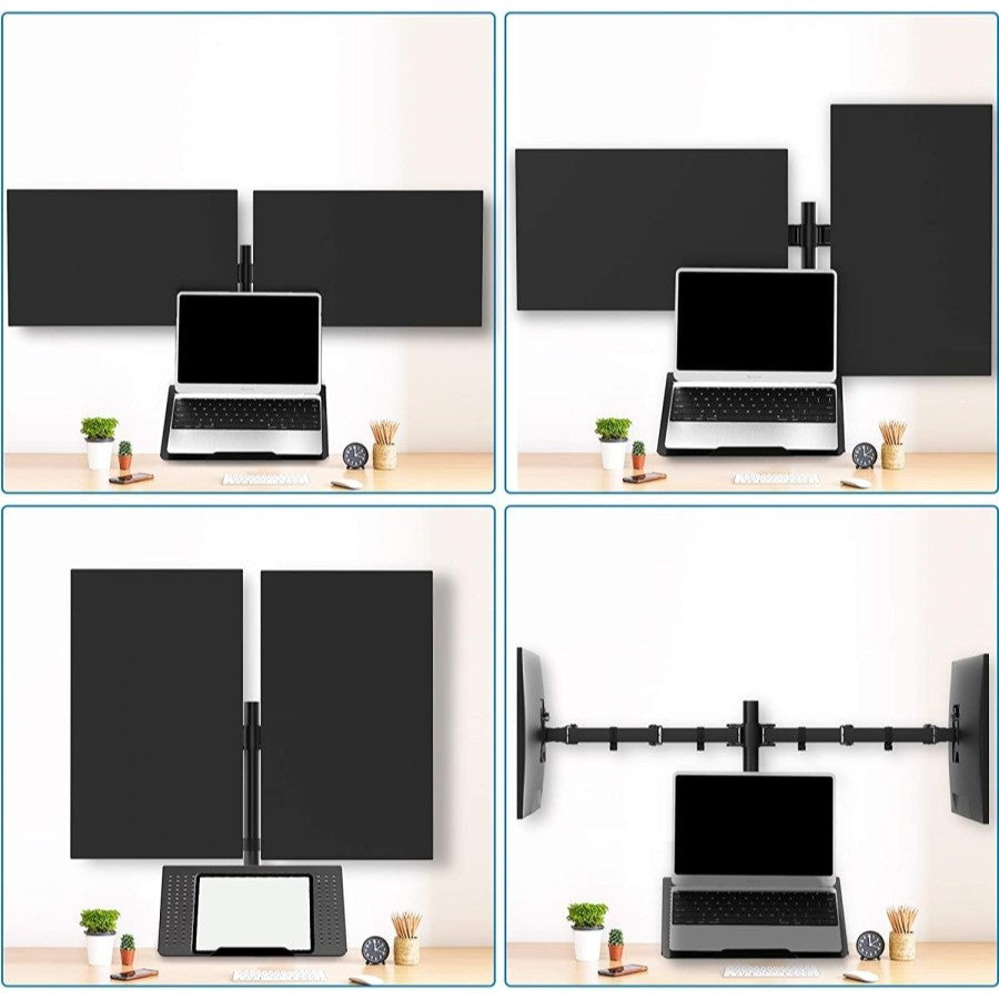 Bracket Monitor dan Stand Laptop Tiga Arm