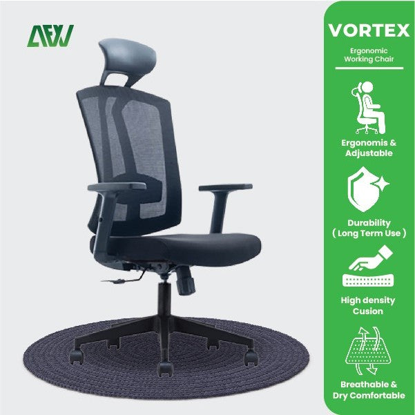 VORTEX Kursi Kantor Kursi Kerja Staff Ergonomic Office Chair Direktur